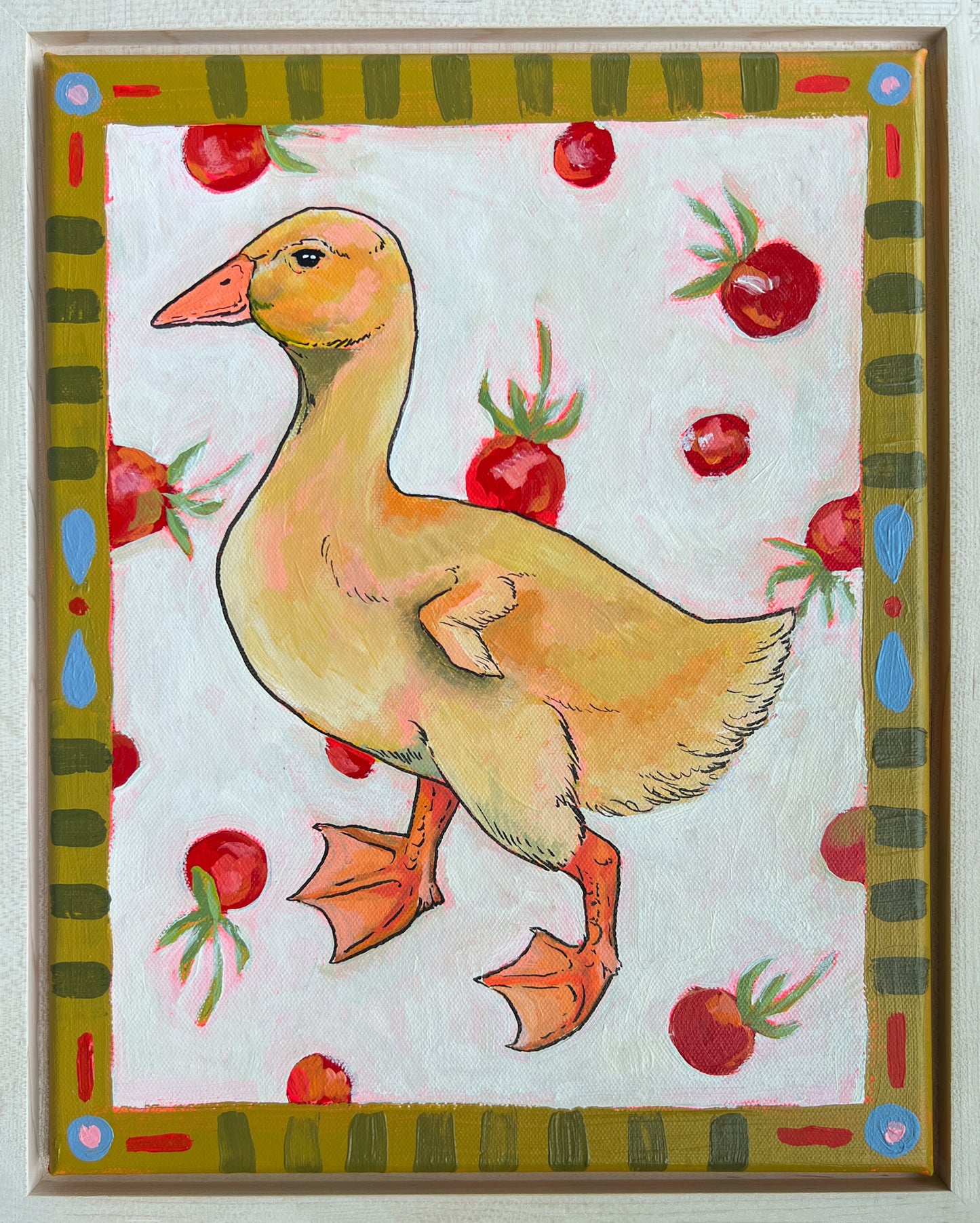 A Duckling with Snacks
