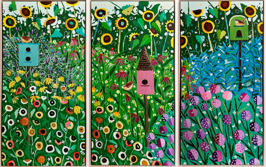 Blooming Garden Triptych