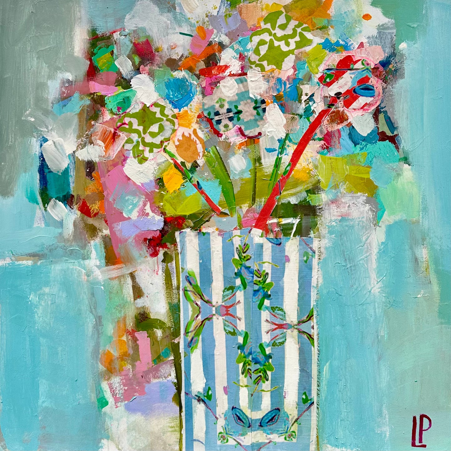 Blue Stripe Vase
