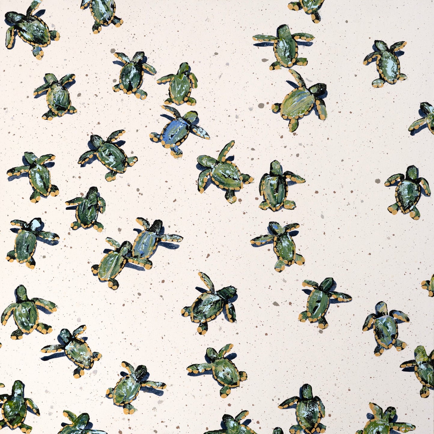 Sea Turtles on White Sand I