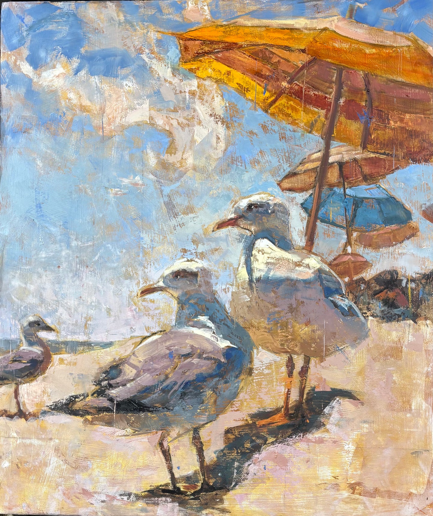 Seagulls and Umbrellas