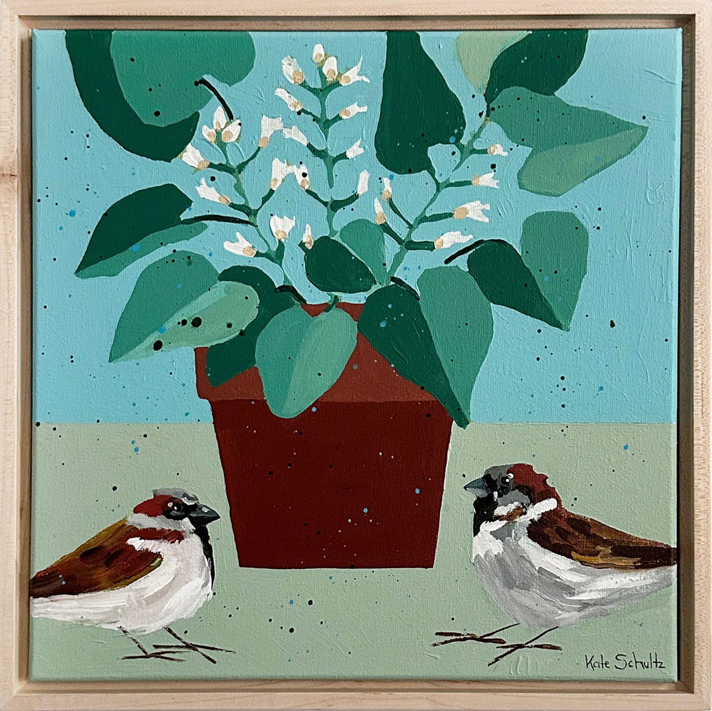 Sparrows in the Garden