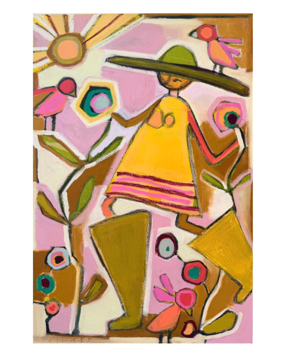 Garden Gal in Pink and Yellow 2