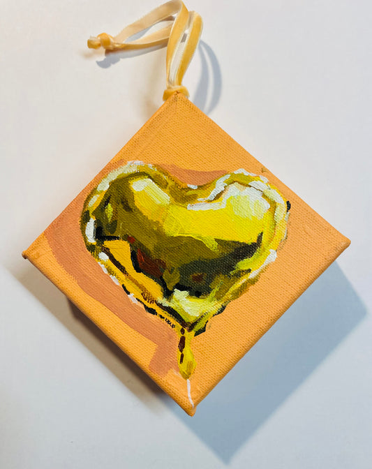 Yellow Heart Balloon Ornament