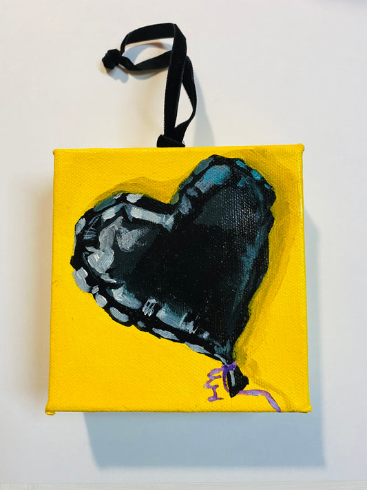 Black Heart Balloon Ornament