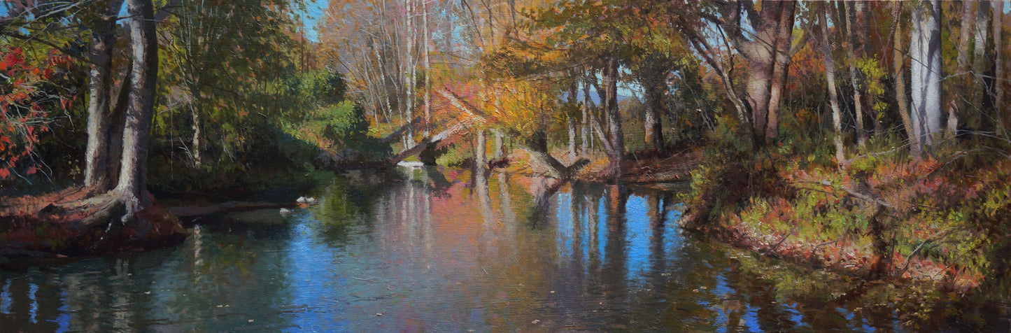 Autumn Creek Evening Shadows Study