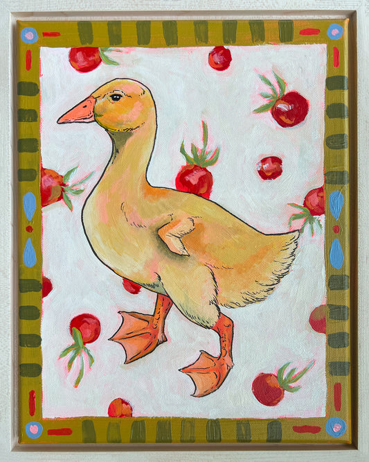A Duckling with Snacks