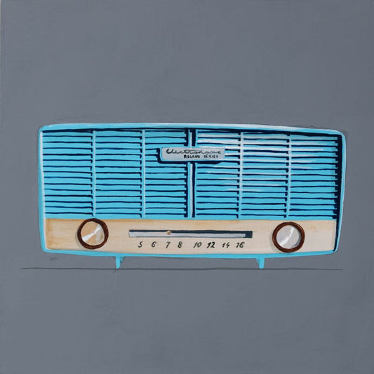 Blue Midcentury Radio