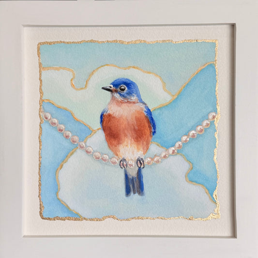Bluebird on Pearls