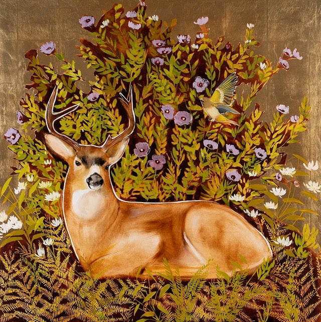 Deer and Rose of Sharon
