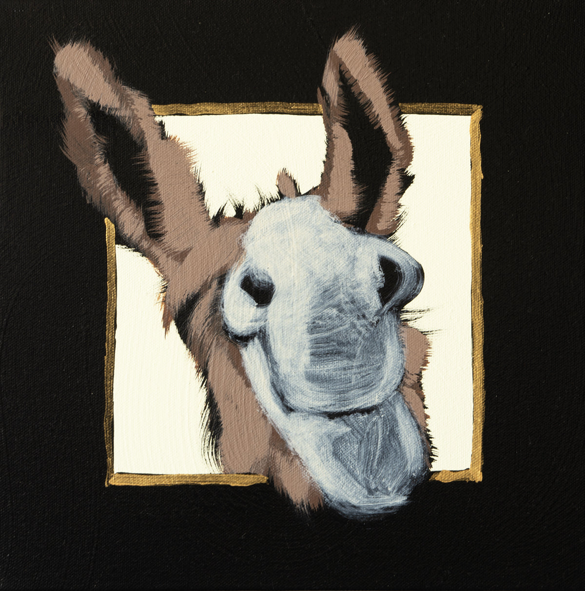 Donkey in Gilded Frame