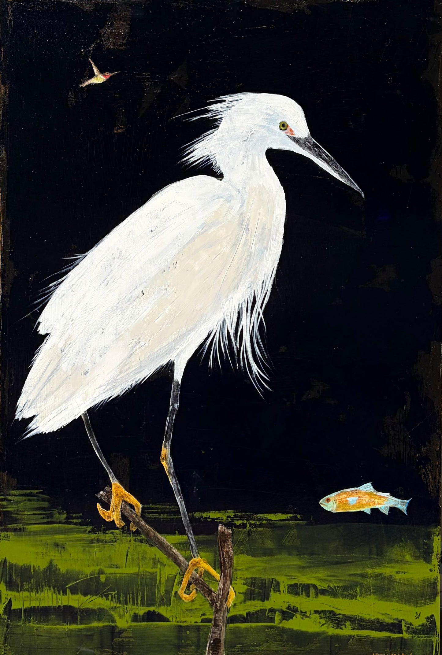 Egret in Black