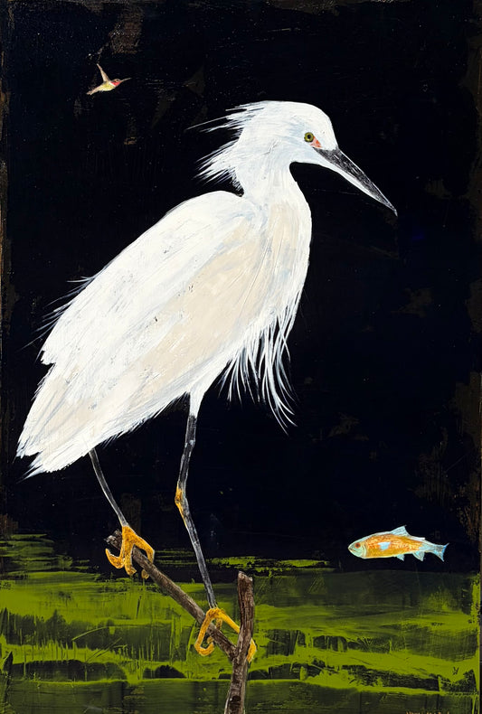 Egret in Black