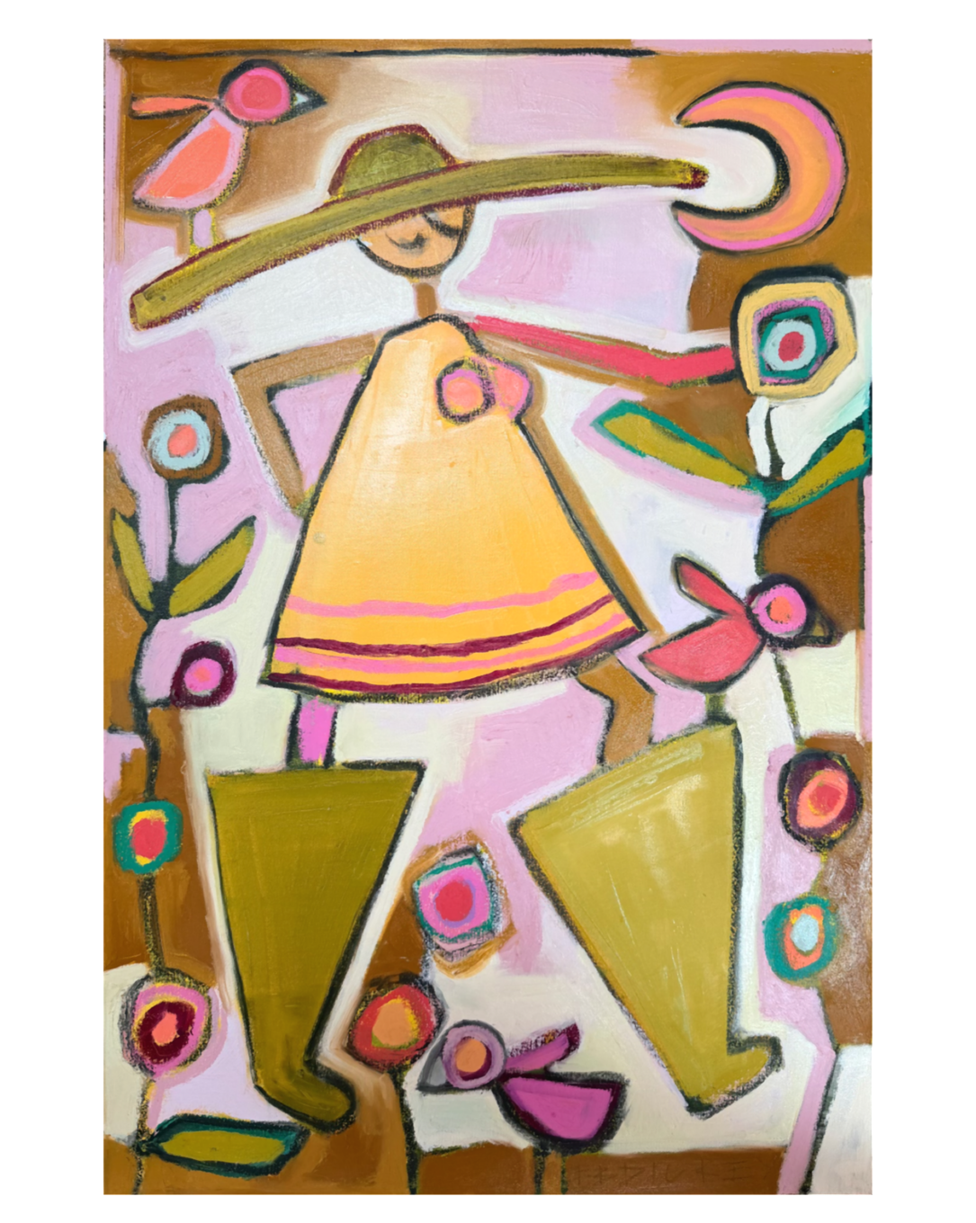 Garden Gal in Pink and Yellow 1