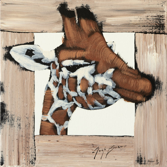 Giraffe in Wooden Frame