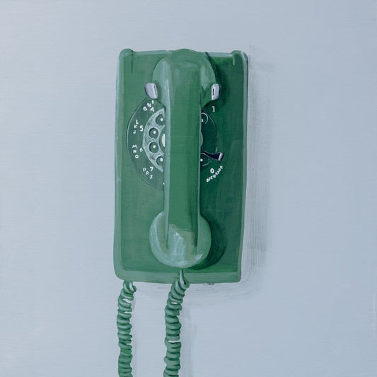 Green Midcentury Wall Phone