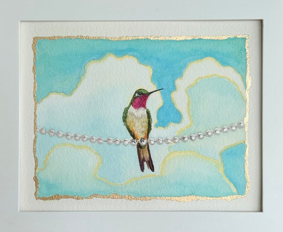 Hummingbird on Pearls