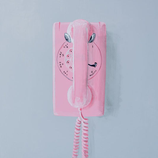 Pink Midcentury Wall Phone