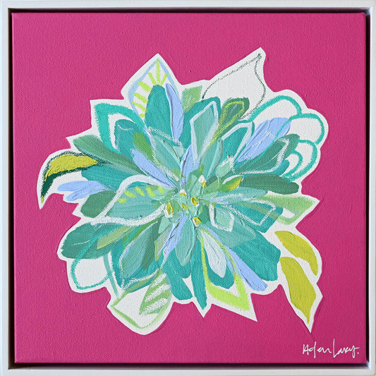Teal Dahlia