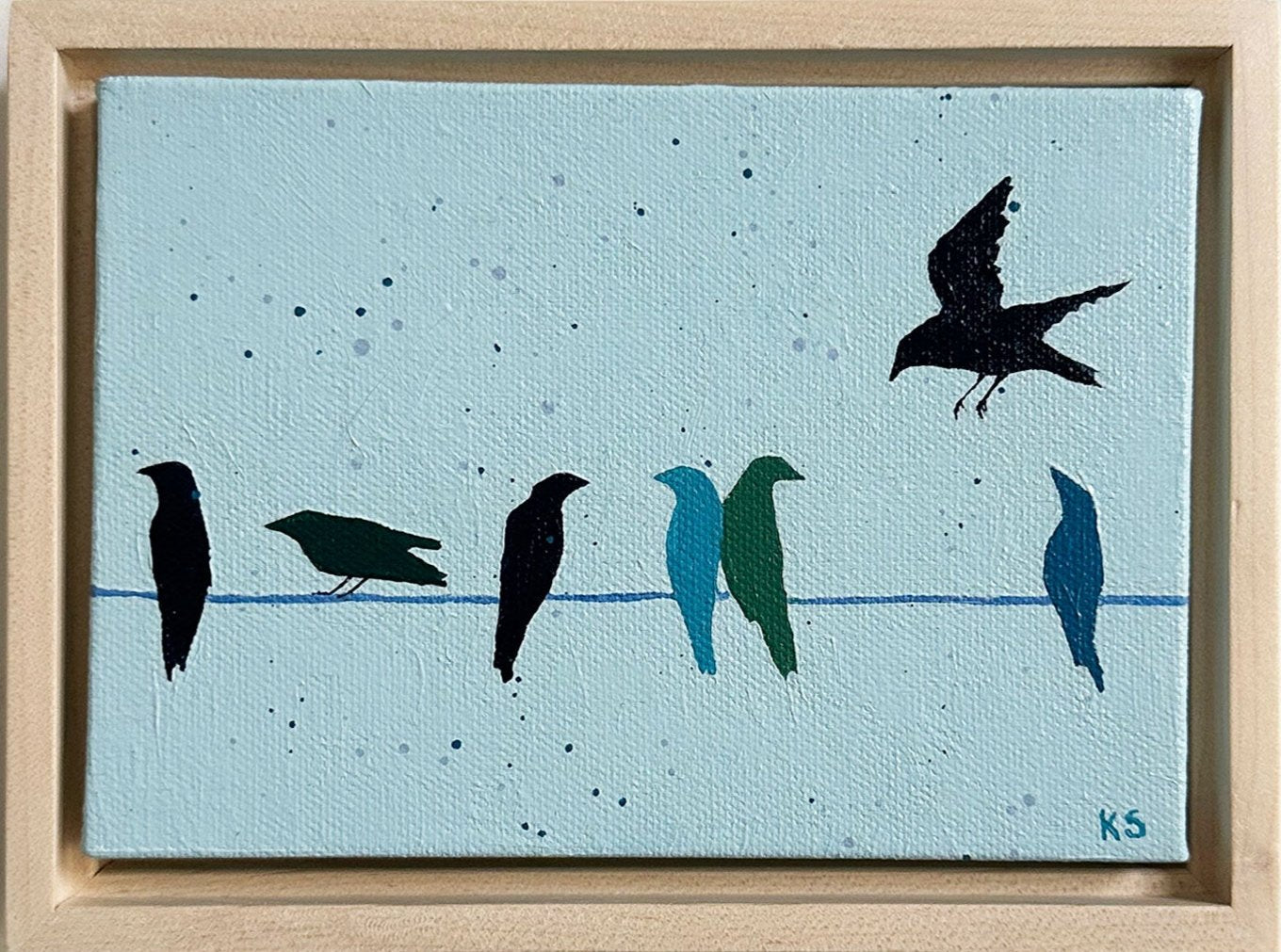 Winter Birds on a Wire