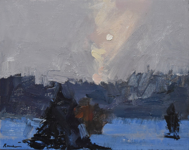 Yellow Sun Deconstructed in Ultramarine