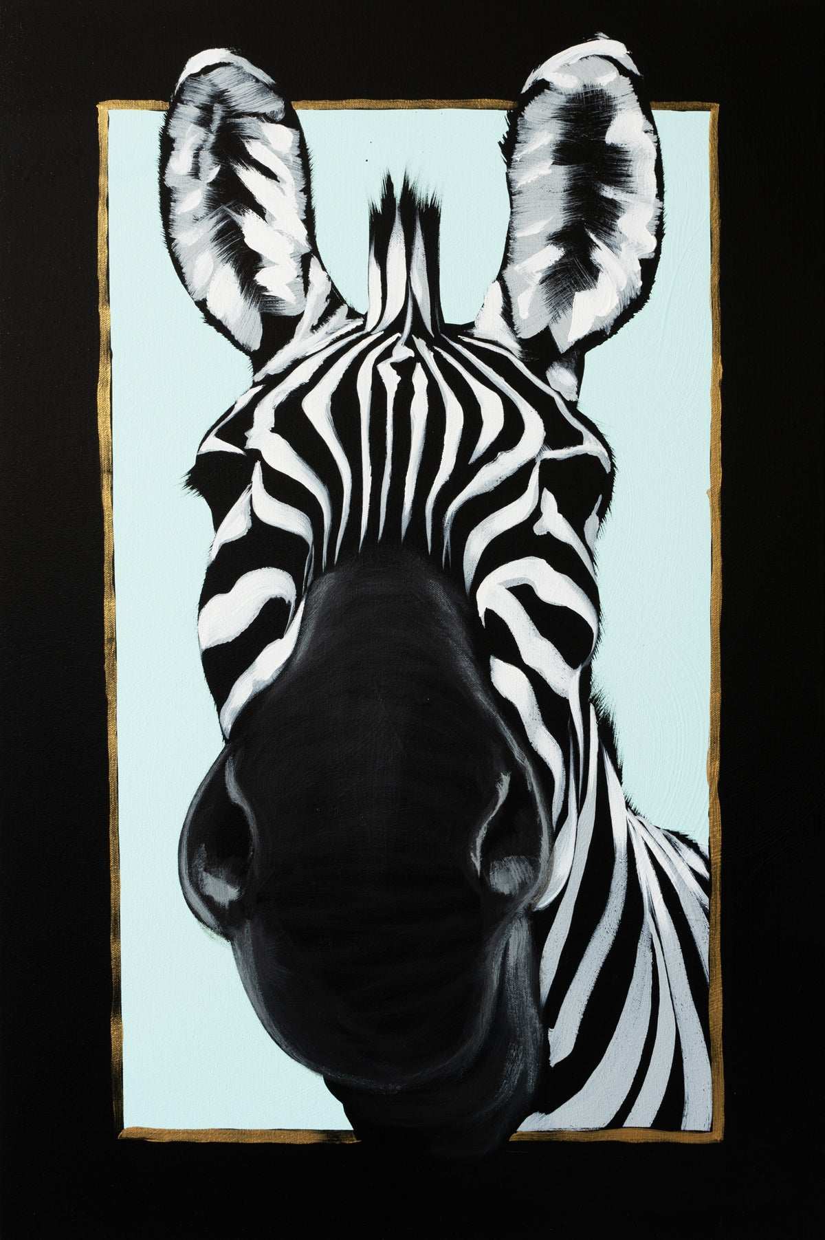 Zebra in Gilded Frame