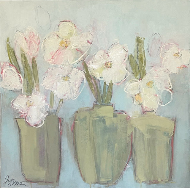 Blooms in Celadon